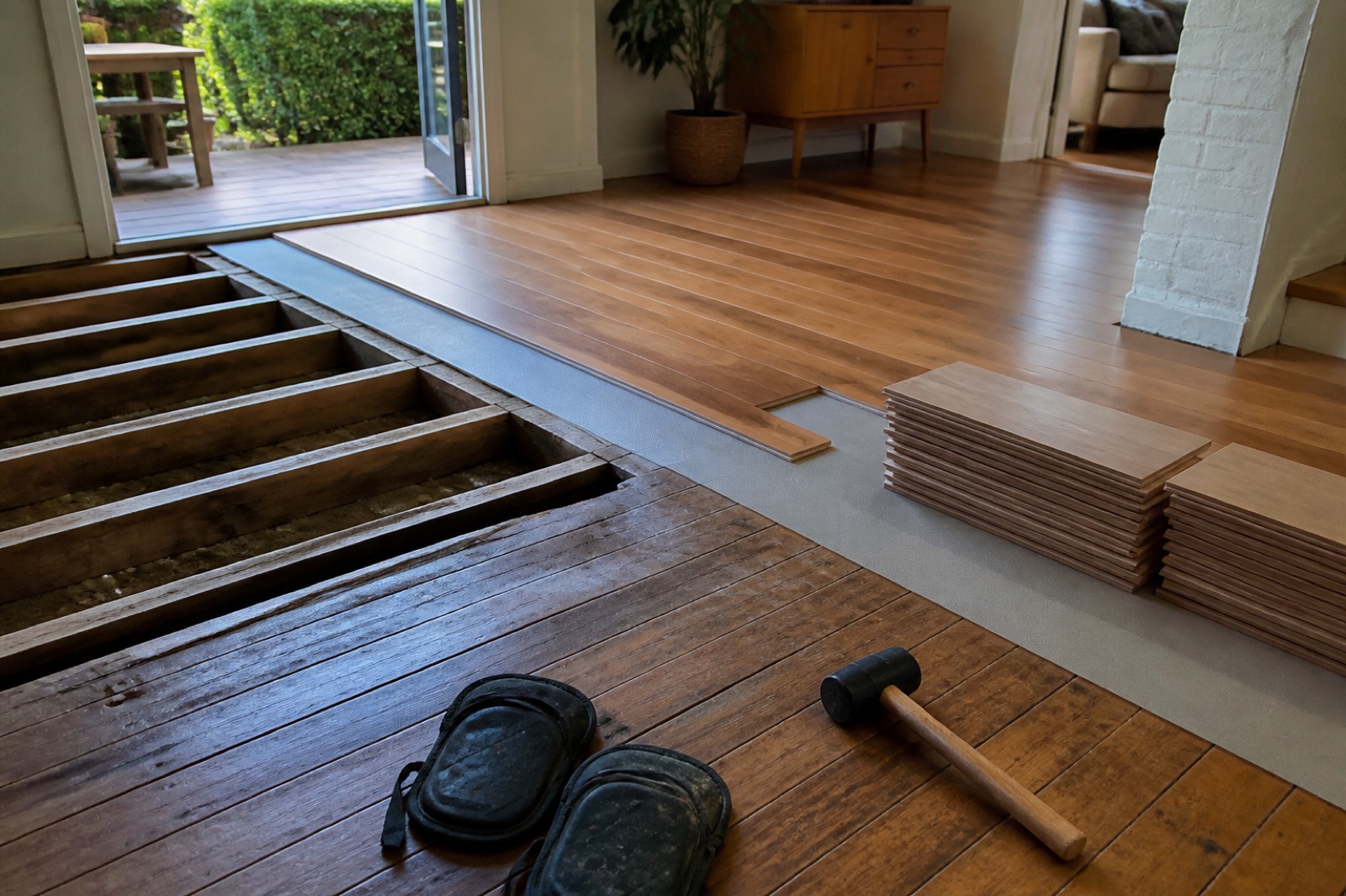 Flooring upgrade in a family home
